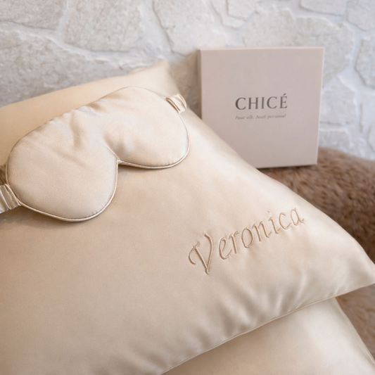 Beauty Sleep Silk Set - Champagne