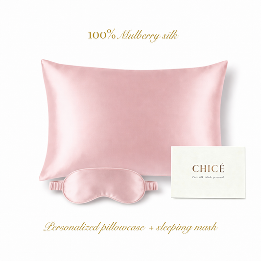 Beauty Sleep Silk Set - Blush Pink