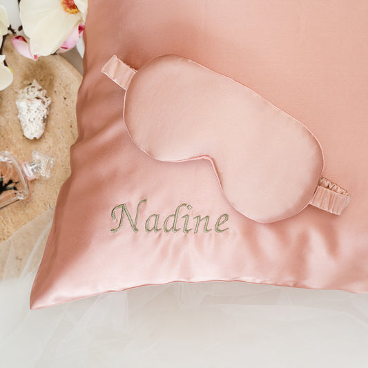 Beauty Sleep Silk Set - Blush Pink
